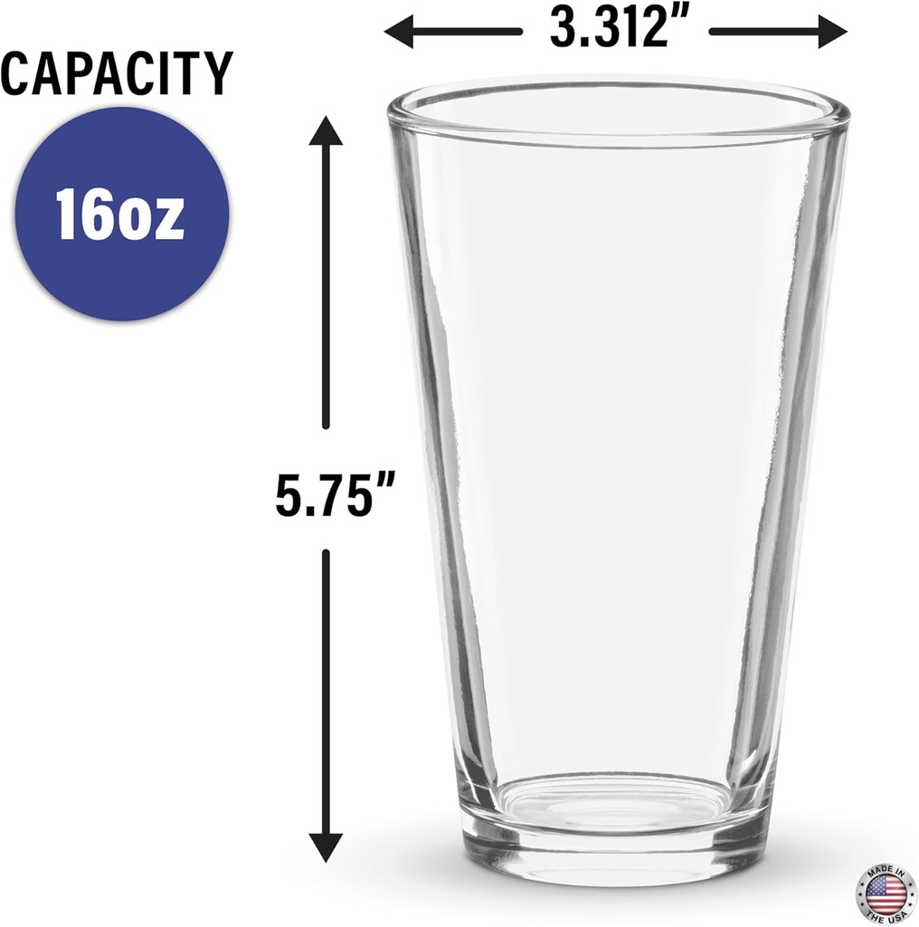 Pink And Purple Floral (E) Set of 2 16oz Printed Pint Glasses