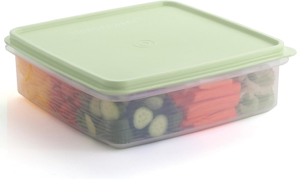 Plastic Storage Container with Lid – 3L Cupcake Carrier – Leakproof Cookie Storage Container Airtight – BPA-Free Plastic Container with Lid for Food Storage, Meal Prep, Leftovers, Cupcakes