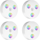 Motion Sensor Night Lights, USB-C Rechargeable, 8 Colors, Atmosphere Decoration Light, Magnetic, Wireless Stick on Under Counter Lights for Wine Cabinet, Kitchen, Bathroom, Stairway, Closet (4 Pack)