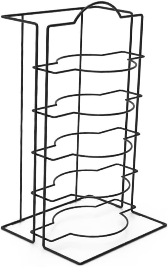 1Set Multifunctional Wall Mounted Plate Storage Rack Handheld Dish Holder for Kitchen and Restaurant Sturdy Black Display Stand for Home Parties and Banquets