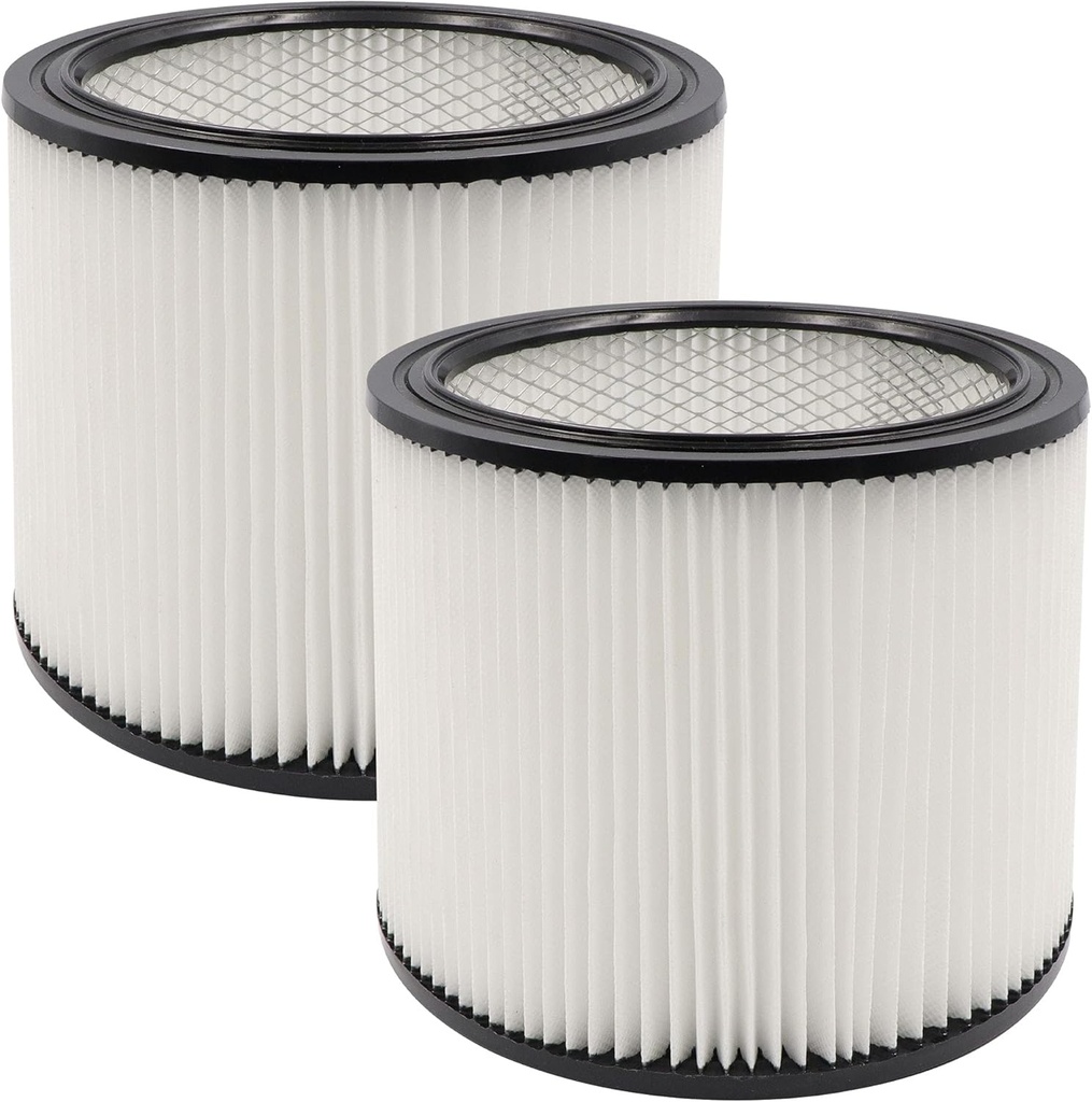 2 Pack Replacement Cartridge Filter Fit for shopvac 90304, 90350, 90333,903-04-00, 9030400,5 Gallon Up Wet/Dry Vacuum Cleaners