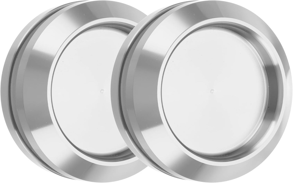 uxcell 2PCS Round Shower Glass Sliding Door Handles, 304 Stainless Steel Back-to-Back Bathroom Door Handles with Screw, Paste Fixing Shower Pulls Door Pocket Sliding Knobs, Silver Tone