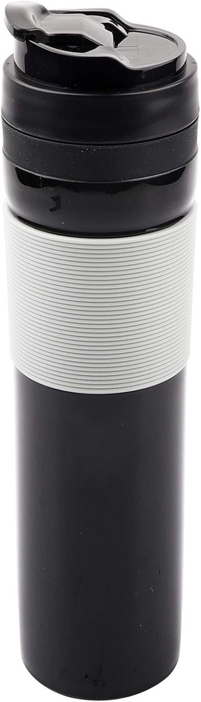 Fdit Portable Mini Espresso Maker Hand Held Pressure Caffe Espresso Machine Compact Manual Coffee Maker for Home Office Travel Outdoor(Black)