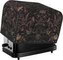 2 Slice Toaster Covers Bread Machine Cover Quilted Dustproof Fingerprint Protectors Small Washable Appliance Cover Gothic Wallpaper For Walls Skull Damask Bread Maker Dust Protection Universal Size