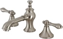 Kingston Brass KC7068AL Vintage Widespread Bathroom Faucet, Brushed Nickel, 8 x 5.63 x 3.06