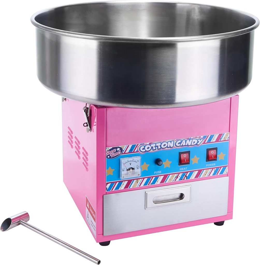Winco Commercial-Grade Cotton Candy Machine, 1080w