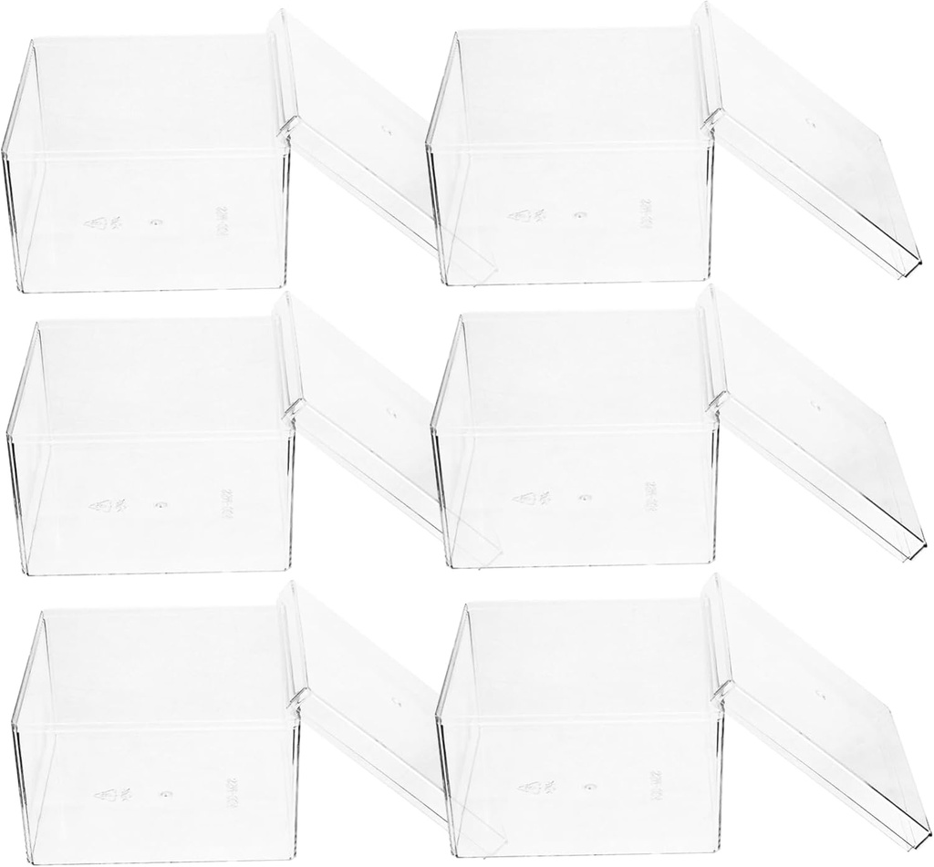 Gatuida 6pcs Clear Tiramisu Dessert Boxes with Window Portable Cake Holders for Cupcakes Pastries and Mousse for Gift Packaging and Dessert Display