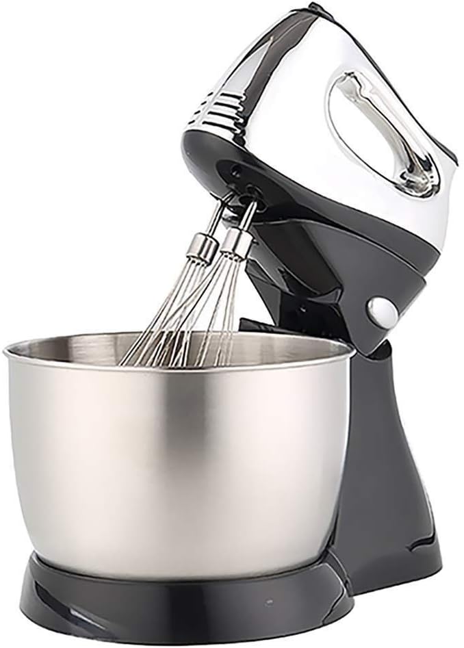 Electric Stand Mixer Tilt-Head Mixing Machine Spout 5 Speed Control Dough Hook Egg Whisk Beater for Cake Bread and Pizza