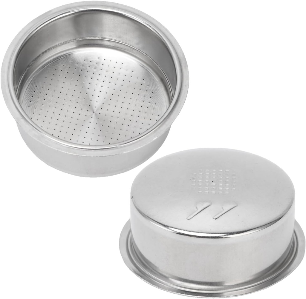 Coffee Portafilter Basket, 2PCS 51-54mm Bottomless Handle Coffee Filter 51mm Espresso Basket 2 Cup Coffee Machine Filter Replacement for Coffee Machines
