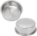 Coffee Portafilter Basket, 2PCS 51-54mm Bottomless Handle Coffee Filter 51mm Espresso Basket 2 Cup Coffee Machine Filter Replacement for Coffee Machines