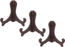 Home and Garden Parts 6 Inch Picture Frame Stand 3 Pcs Plastic Easel Plate Holders Brown #CN/251024/09792