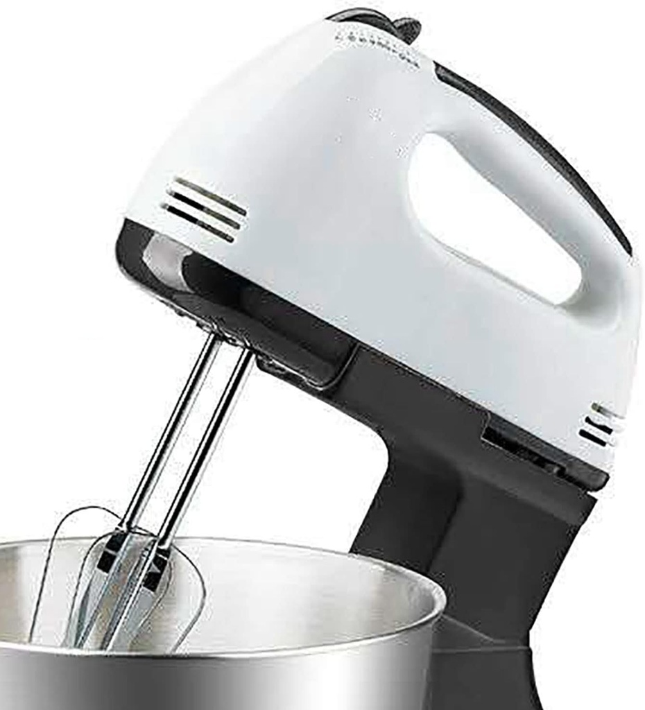 Yctze Electric Hand Mixer, Household Egg Beater White Separator Stand Whisk with Dough Hook for Cream Baking Food