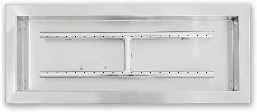 Bluegrass Living BFP24RK Stainless Steel Drop-in Burner Pan for Liquid Propane Fire Pits, 24 Inch, Rectangular