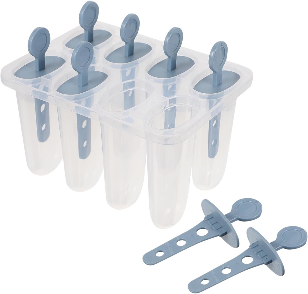 DIY Popsicle Molds 4-Cavity Ice Cream Mold Set Sticks Plastic Ice Pop Maker for Homemade Treats for Boys and Girls and Parties
