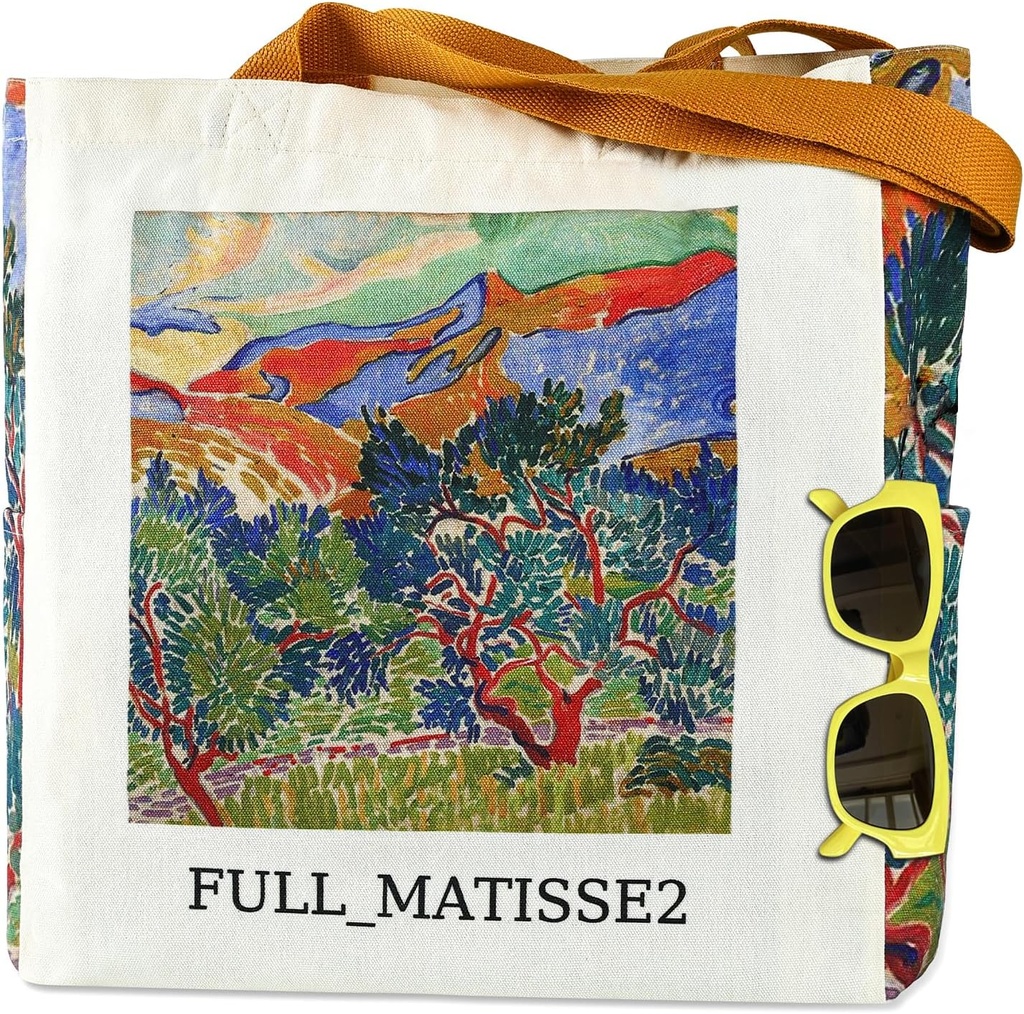 AUSVKAI Cute Canvas Tote Bag for Women, Reusable Designer Bags with Handles Pockets&Snaps for College Beach Everyday Grocery