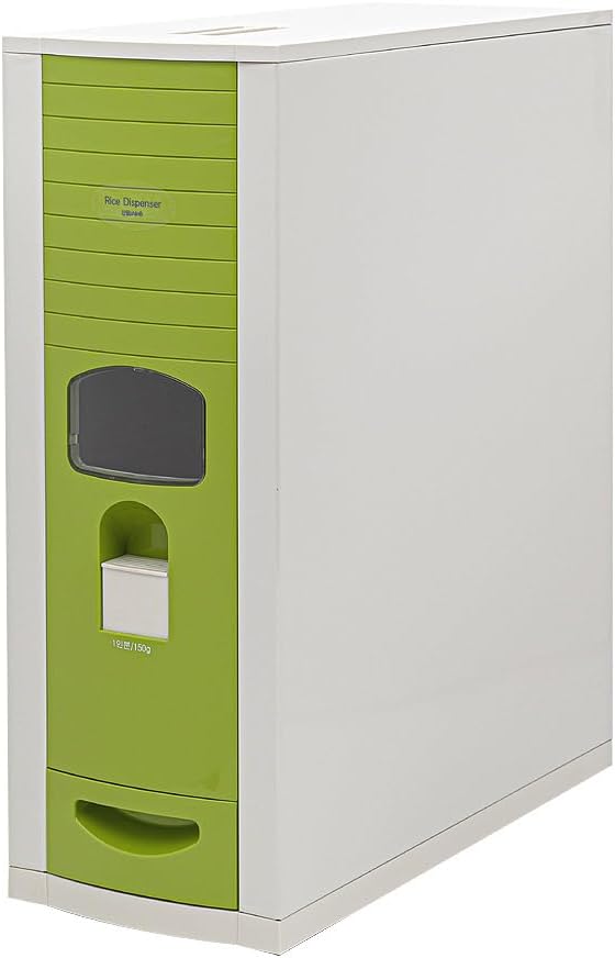 [Sinil] Luxury Rice Dispenser, Sealed Moisture Proof Rice Container Storage, Food Dispenser Kitchen Organization for Rice, Max 21kg Capacity (SIF-700, Green)