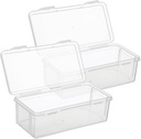 2Pcs Kitchen Organizer Bread Box Transparent Food Storage Containers for Fresh Bread Toast Bagels and Condiments Airtight Seal for Practical