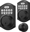 TEEHO Keyless Entry Door Lock with Knob Handle - Electronic Keypad Deadbolt with Door Knob - Deadbolt Smart Lock for Front Door Lock Set - Auto Lock - Easy Installation - Matte Black