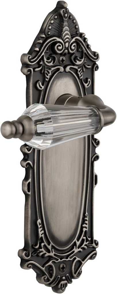 Nostalgic Warehouse Victorian Plate with Parlor Lever, Single Dummy, Antique Pewter