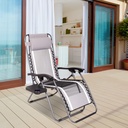 MACSPORTS Mesh Anti-Gravity Patio Lounge Chair with Cup Tray | Weight Capacity: 250 lbs | Gray