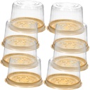 20pcs Cake Boxes Cake Slice Containers Lids for Parties Bakeries Home Use
