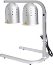 SYBO DL2112 Commercial Grade Food Heat Lamp, Electric 2-Bulb Food Warmer with Adjustable Stand, 500W, Silver