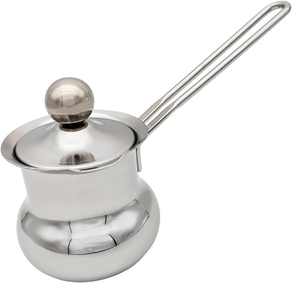 Turkish Coffee Pot Coffee Maker Tea Kettle Rust Resistant Making Tea Butter Warmer Water Comfortable Grip Milk Warmer Heating, B