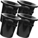 VOSAREA 4pcs Wine Spittoon Wine Tasting Bucket Wine Dump Buckets Spit Wine Barrels Black Ice Bucket with Handles Beverage Tub Wine Tasting Accessories for Wine Beer