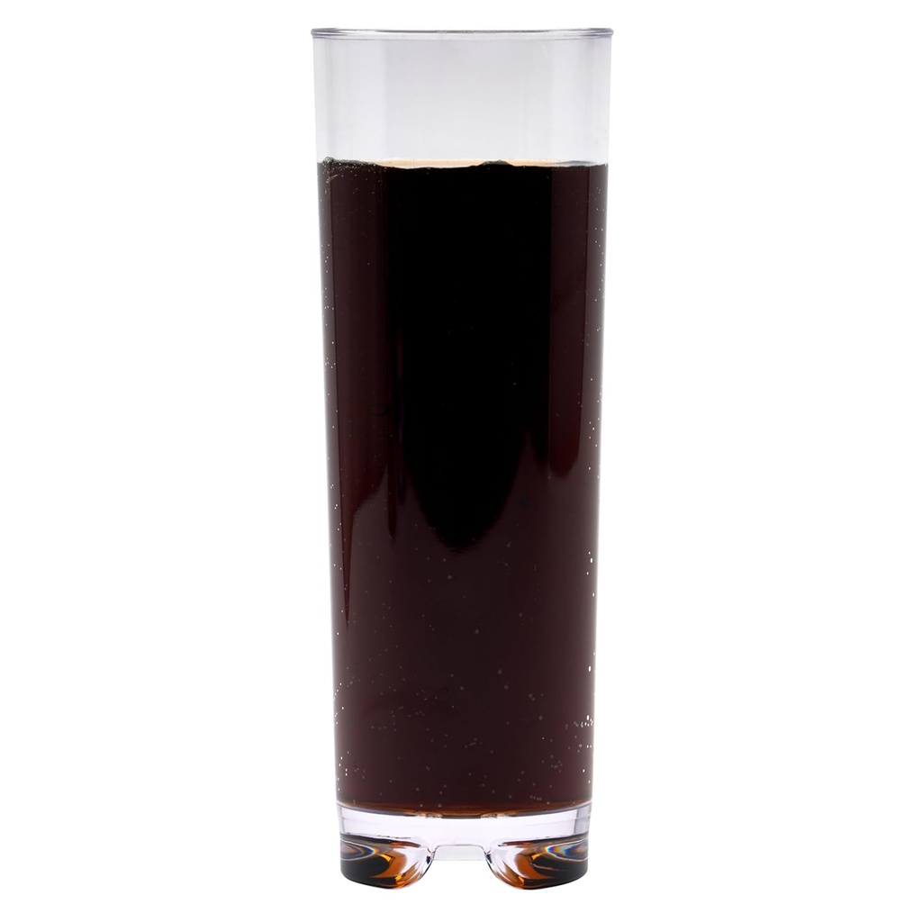 GET SW-1444-1-CL BPA-Free Break-Resistant Plastic Highball Glasses, 12 Ounce, Clear (Set of 12)