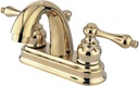 Elements of Design Chicago EB5612AL Centerset Lavatory Faucet with Retail Pop-Up, 4-Inch, Polished Brass