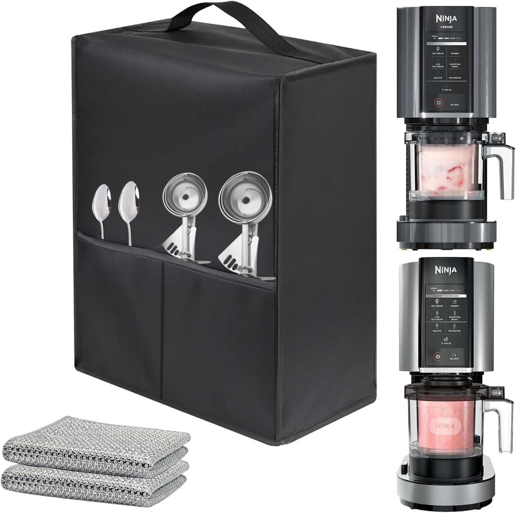 Ice CreamMachine Dust Cover Waterproof Dust Cover Is Suitable For Ninja Nc301creami Ice Cream Machine/Nc299amz Creami Ice Cream Machine/Frozen Dessert Machine/Ice Cream Machine (7 X 11.8x 15.7 Inches)