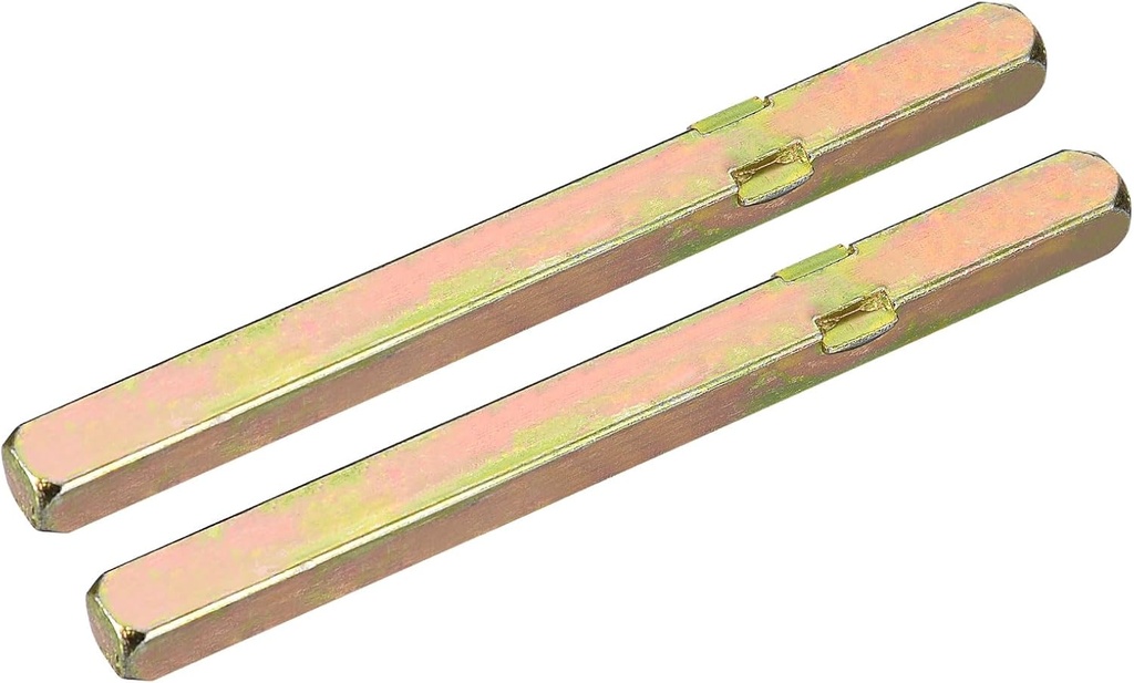 uxcell 2Pcs Door Knob Spindle, Spare Door Handle Spindle Bar, 100mm Long Door Spindle Replacement Door Handle Parts for 25mm Thick Doors, Gold