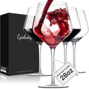 Large Red Wine glasses set of 4-28oz Extra Wine Glasses set of 4 with stem-Hand Blown Crystal Big Red Wine Glasses-Light,Thin,Large Cabernet Sauvignon Glasses