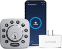 ULTRALOQ U-Bolt Smart Lock with WiFi Bridge, 6 in 1 Keyless Entry Door Lock with App Remote Control, Backlit Keypad, Auto Unlock, Smart Deadbolt Front Door, ANSI Grade 1, 1 Year Battery, Satin Nickel