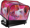Oven Cover Kitchen Bread Machine Protector,4 Slice Toaster Cover For Home,Fingerprint Coaster Cover,Kitchen Small Appliance,Pig