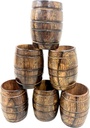 collectiblesBuy Handmade Mango Wood Cups Set of 6 Rustic Barrel Shaped Drinkware Eco Friendly Tea Coffee Beer Wine Mugs for Camping, Travel & Gift Use