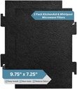 2-Pack Notched Activated Carbon Charcoal Microwave Hood Filters - 9.75" x 7.25" Microwave Hood Filters - Compatible with Whirlpool OTR Models and KitchenAid Models, Made in USA