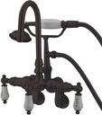 Kingston Brass CC303T5 Vintage Adjustable Center Wall Mount Tub Faucet, Oil Rubbed Bronze