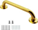 12 inch Brushed Gold Bathroom Safety Bars, NAWPHEKI Anti Slip Stainless Steel Grab Bars for Bathtubs and Showers, Bathroom Grab Bar Shower Handle,Handicap Elderly Injury Senior Assist Bath Handle