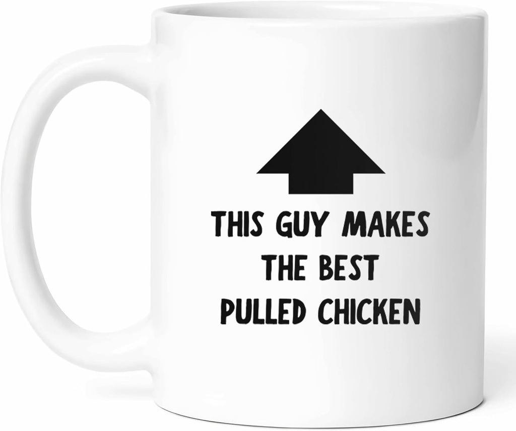Best Pulled Chicken Cook Mug - Barbecue Master Coffee Cup - Funny Gift From Family - Tender Meat Tea Mugs - Slow Cooker Cups - 11 Oz Ceramic Gifts For Home Cooks, Birthday, Him, Her, Christmas, Summer