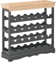 (Fast Shipments) Wine Bottle Rack,Wine Holder,Perfect for Home Decor & Kitchen Storage Rack, Bar, Wine Cellar, Cabinet, Pantry Wine Cabinet Black 27.6"x8.9"x27.8" MDF
