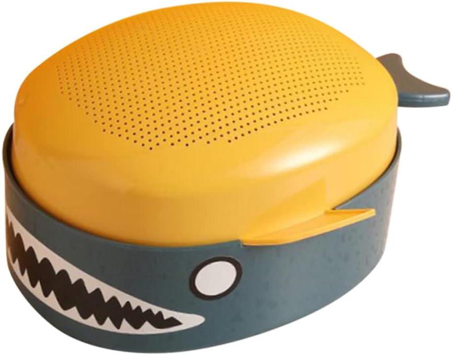 Ciieeo Double Layer Fruit Washing Basket Thickened Drain Basket for Kitchen Vegetable Straining Blue Yellow Practical Food Drainer for Daily Use