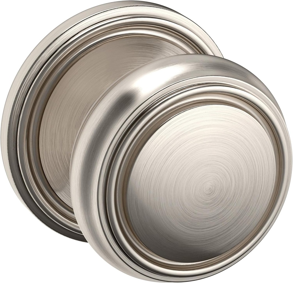 Baldwin 5068.Pass 5068 Passage Door Knob Set with 5070 Rose from The Estate Collection - Lifetime Satin Nickel
