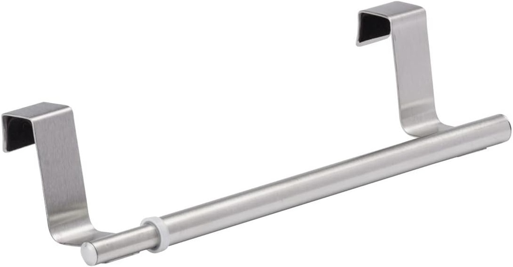 WENKO Porte-serviettes à suspendre télescopique - extensible, Acier inoxydable, 22-35 x 6 x 7 cm, Argent mat