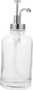 HEMOTON Glass Soap Bottle Syrup Dispenser Simple Syrup Bottle Hand Soap Dispenser Foam Pump Bottle Glass Honey Jar Honey Dispenser Syrup Pump Dispenser for Coffee Bar Syrup Container