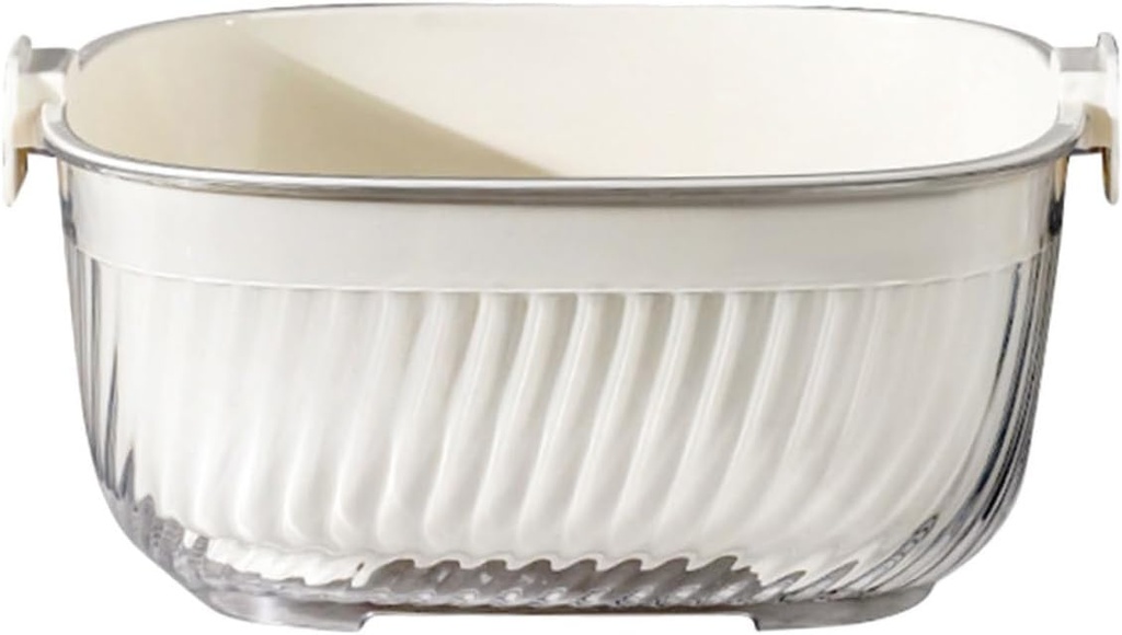 Luxshiny Strainer Basket Strainers for Kitchen Hanging Fruit Basket Handle Kitchen Pasta