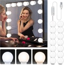 YGS-Tech 14 Bulb Dimmable Mirror Lights, Hollywood Style LED Vanity Mirror Lights, USB Powered Vanity Lights Fixtures for Mirror Dresser Bedroom with 3 Color Modes, 10 Adjustable Brightness