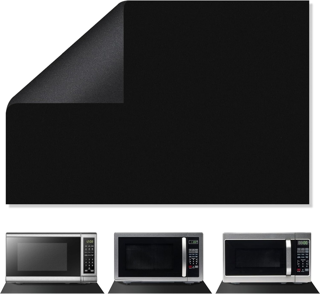 Silicone Mats for Kitchen Counter, Silcone Mat for BLACK+DECKER EM720CB7 Digital Microwave Oven and Farberware Countertop Microwave, Large Silicone Countertop Protector 16.8" by 15.7"