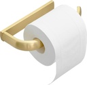 BESy Brass Toilet Tissue Paper Holder Brushed Gold Bathroom Accessories Wall Mounted, Rust Protection