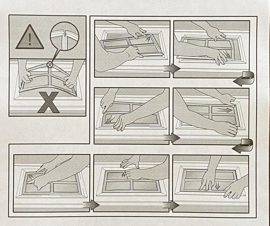 2 Amarr Cathedral Long Panel Replacement Inserts for Amarr Garage Doors White Mullion Trim 38.5" x 11" Please Note These ONLY FIT Amarr & Pella Garage Doors.